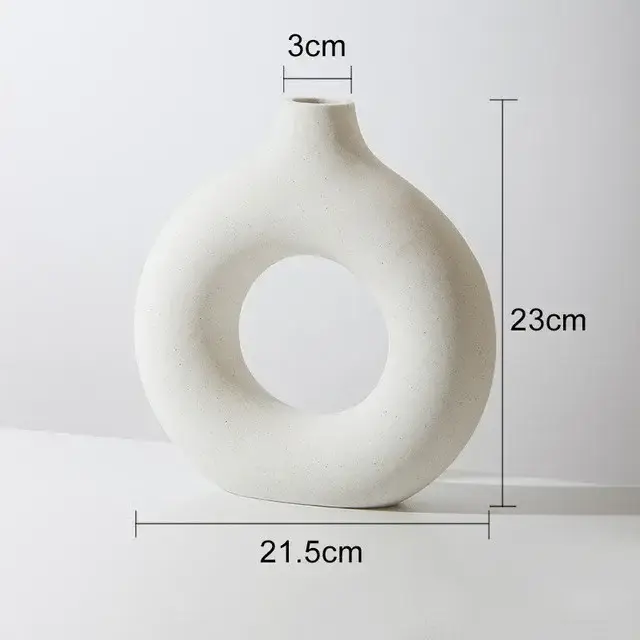 Vase nordique circulaire en forme de donut