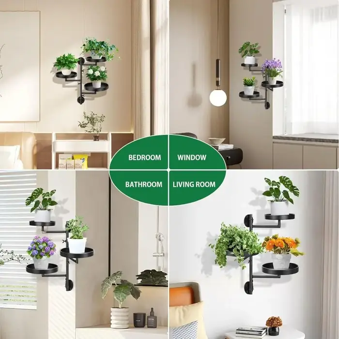 Support de plantes rotatif pour fenêtre
