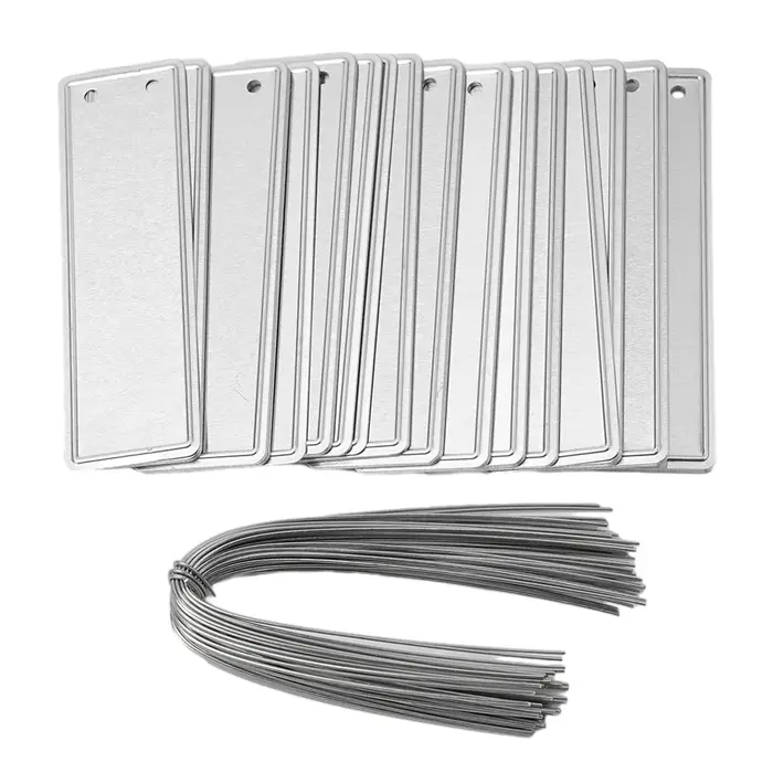 Étiquettes métalliques Double face en aluminium pour plantes