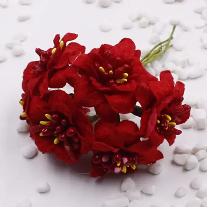 Fleurs décoratives artificielles en velours