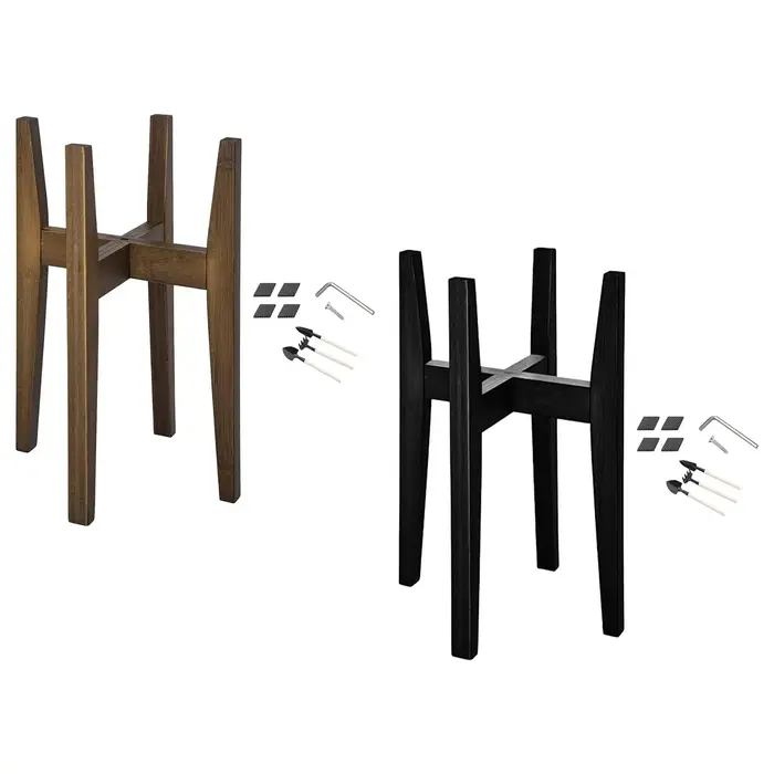 Support de Plante Réglable en Bois Massif pour Balcon, Intérieur, Extérieur, Jardinage, Cadeaux, Pots de Différentes Tailles, Salon