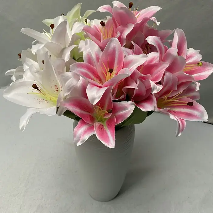 Bouquet de lys simulé, affichage pastoral extérieur pour la maison