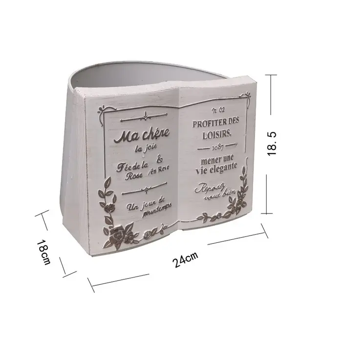 Ins-Pot de fleur en résine en forme de livre anglais, jardinière esthétique, décor de jardin pour l'
