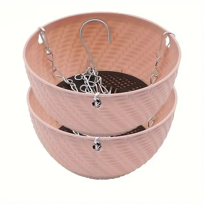 2 pots de fleurs suspendus