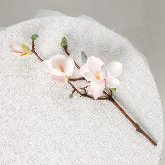Simulation de haute qualité grande Magnolia artificielle de luxe fleur