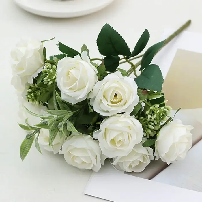 10 Têtes de fleurs artificielles réalistes