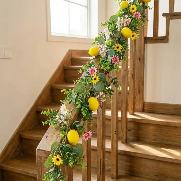 Guirlande de fleurs artificielles en soie