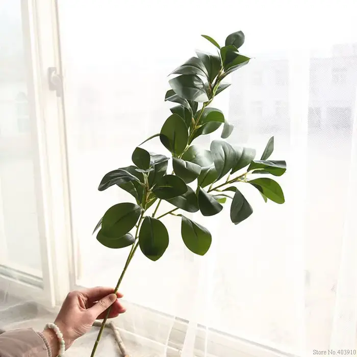 Branche d'arbre de ficus artificielle de 80CM de long, pour décorations de fête de mariage, plantes 
