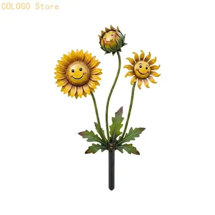Piquet jardin en métal fantaisiste, pour Pots fleurs utilisation dans cour, décoration du D0LD