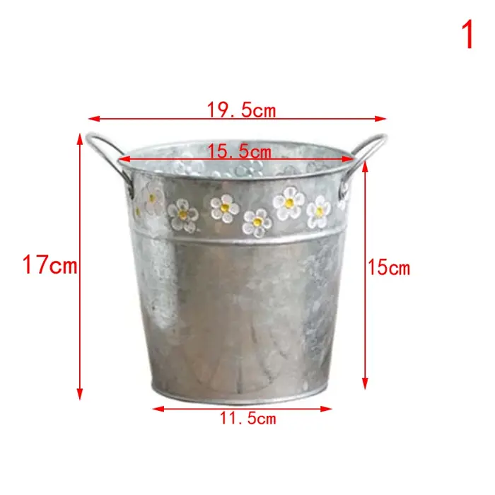 Pot de fleur en fer vintage