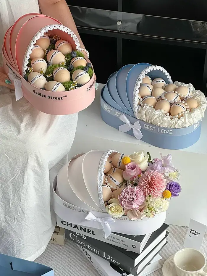 Boîte à Fleurs en Carton avec Sac