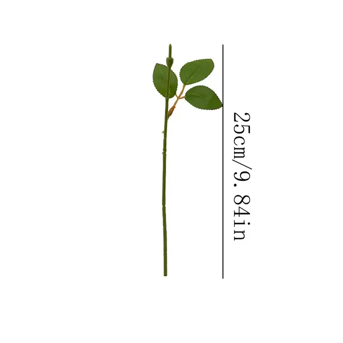 Tige de fleur verte artificielle, 10 pièces, matériel artisanal, accessoires de tige en fil fait à la main pour décoration de mariage et de maison
