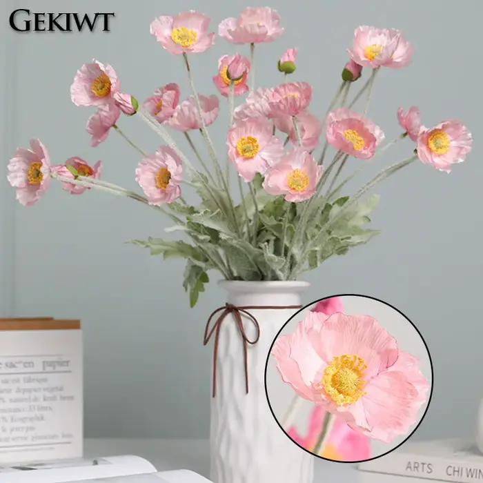 Fleurs artificielles en soie Flocking Yu Meiren
