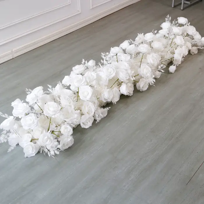 UFlower – roses blanches artificielles d'hortensia, 200cm, pour arrière-plan de mariage, centre de Table, décoration de fête, accessoires muraux pour événements