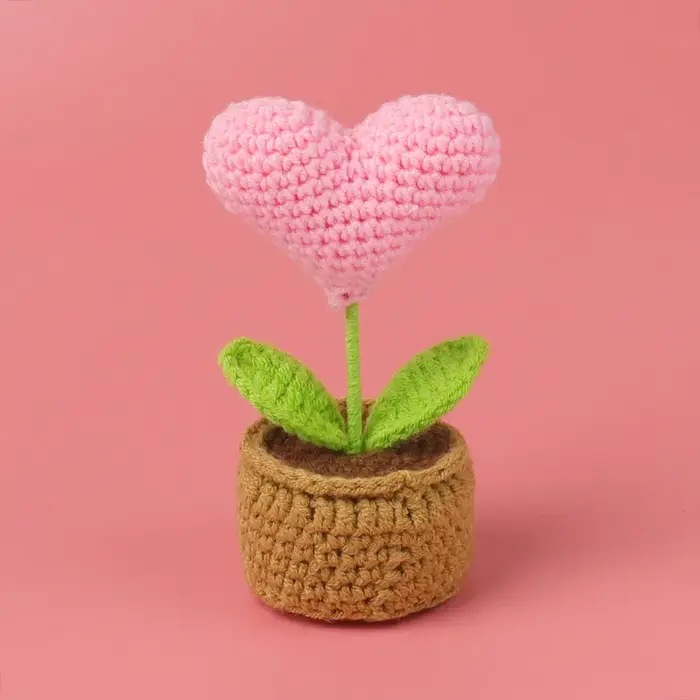 Crochet tournesols en Pot mignon tricot Pot de fleur Pot