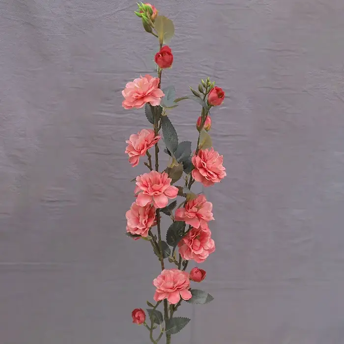 Camélia fleur artificielle grande avec fausses feuilles