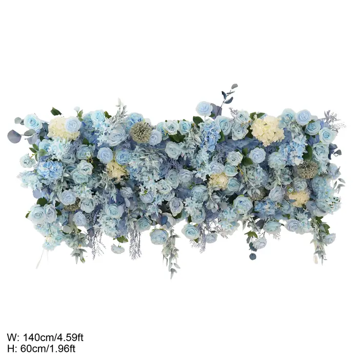 A8950 rêveur violet lavande Rose Delphinium tissu Base fleur rangée mariage toile de fond décor carr