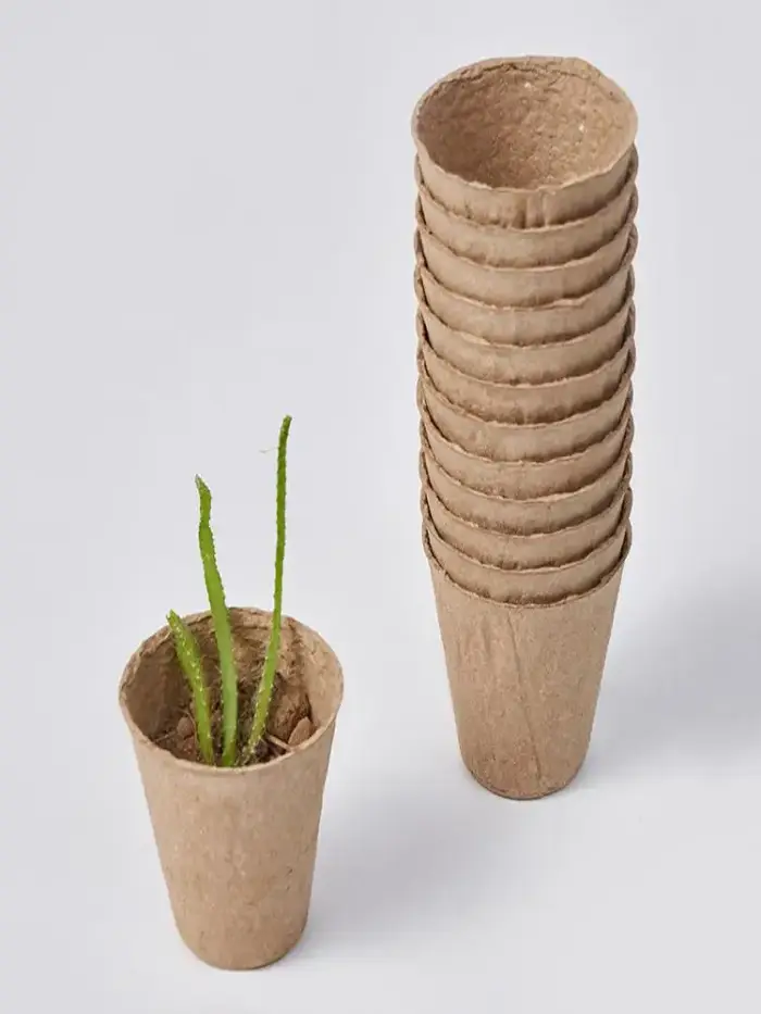 Pots de plantes biodégradables en pulpe écologique