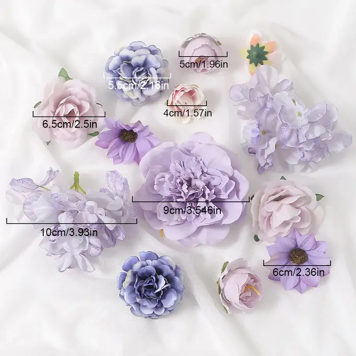 Mini fleurs artificielles en soie