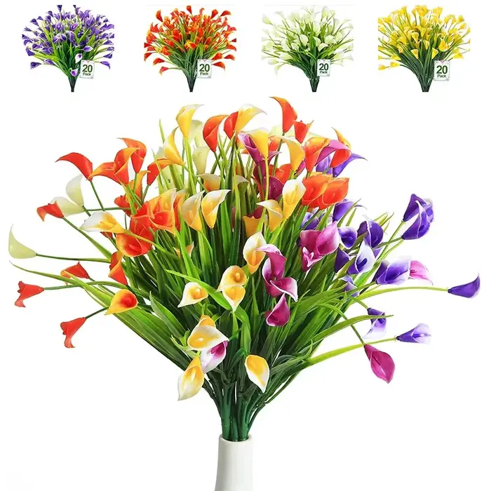 Uflower – Bouquet de lys Calla artificiel