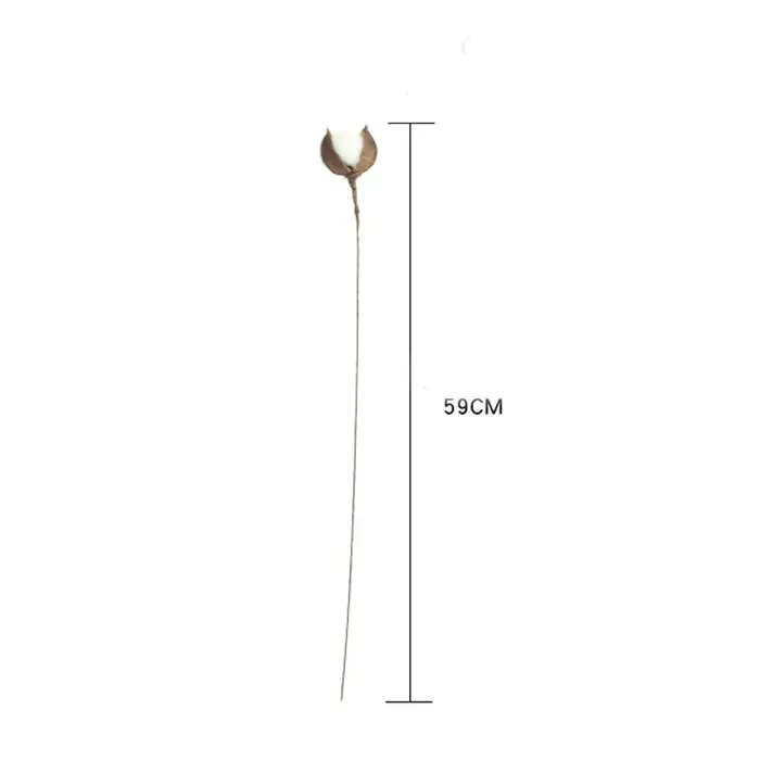 Fleurs de coton séchées naturellement, branche de fleur artificielle blanche, ornement de maison, Bo