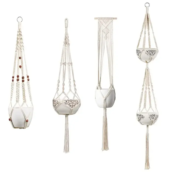 Cintres pour plantes en macramé