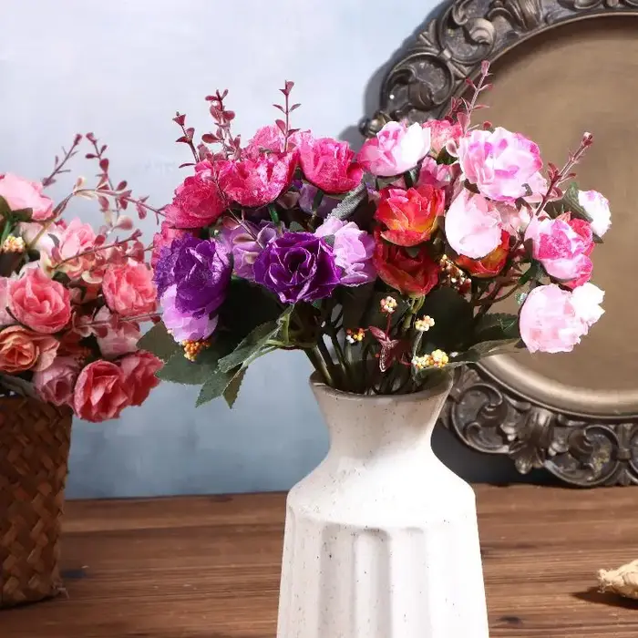 Bouquet de 21 roses artificielles