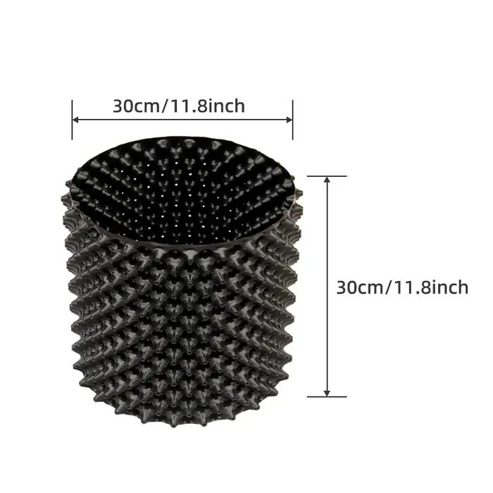 12 pots de pépinière à élagage aérien avec plateaux, pour le contrôle des racines des semis, des lég