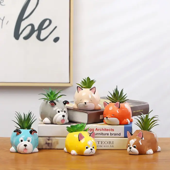 Pot de fleur animal en céramique