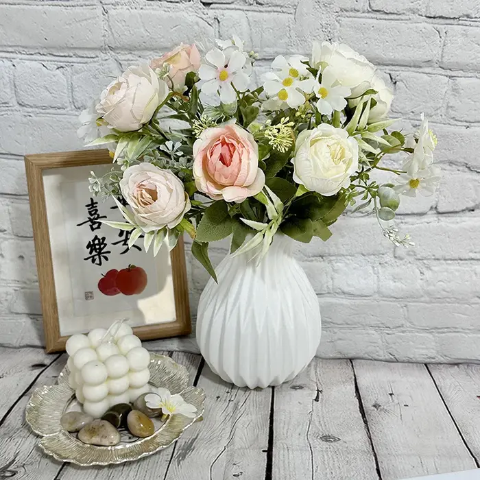 Bouquet de pivoines artificielles 12 pouces
