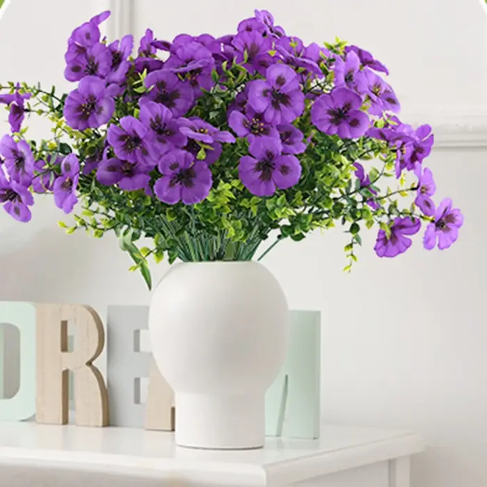 Fleurs artificielles Soie Pansy Jardin En Plein Air Mariage Bouquet De Mariée Maison Vase Décor Valentine Couronne Bricolage Cadeaux Accessoire