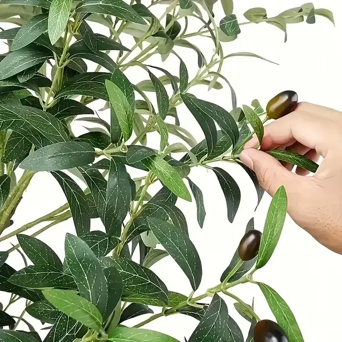 Arbre d'olivier artificiel 28cm-120cm, plante verte artificielle sans pot pour la décoration intérieure du salon, de la cour et de la maison