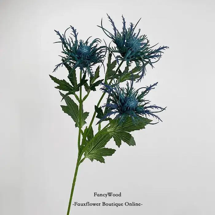 Fausse fleur de houx de mer artificielle de haute qualité