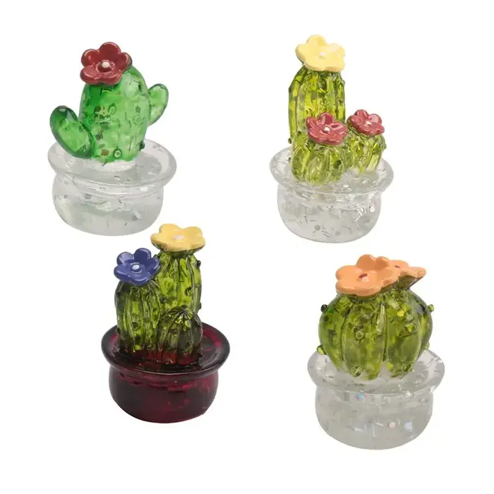 Figurines de cactus miniatures A84X-4Pcs
