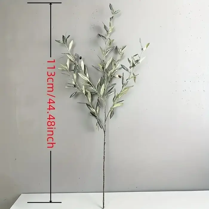 Branche d'olivier artificielle avec fausses feuilles réalistes
