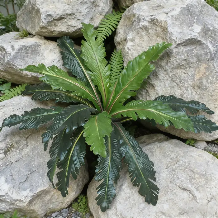 Plantes artificielles de fougère tropicales vertes de 45-50 cm