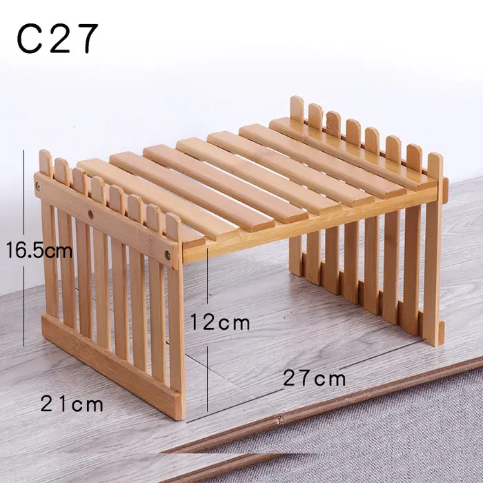 Support à fleurs en bambou, étagère pour plantes en pot, présentoir à fleurs, rangement en bois de b