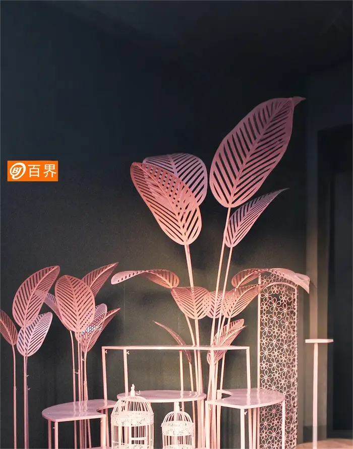 Décoration de bananier simulé en métal