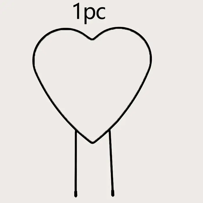 Piquet de support de plante de jardin en forme de coeur, cadre d'escalade de vigne circulaire pour f