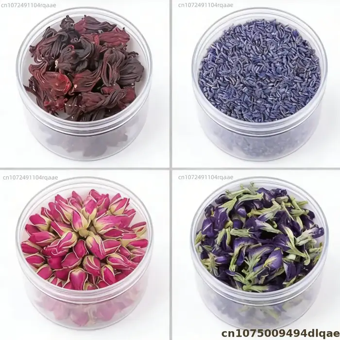 Fleurs artificielles décoratives aspect naturel (Roselle/Lavande/Rose/Camomille/Jasmin), décoration intérieure, ornement de vase de mariage, artisanat DIY