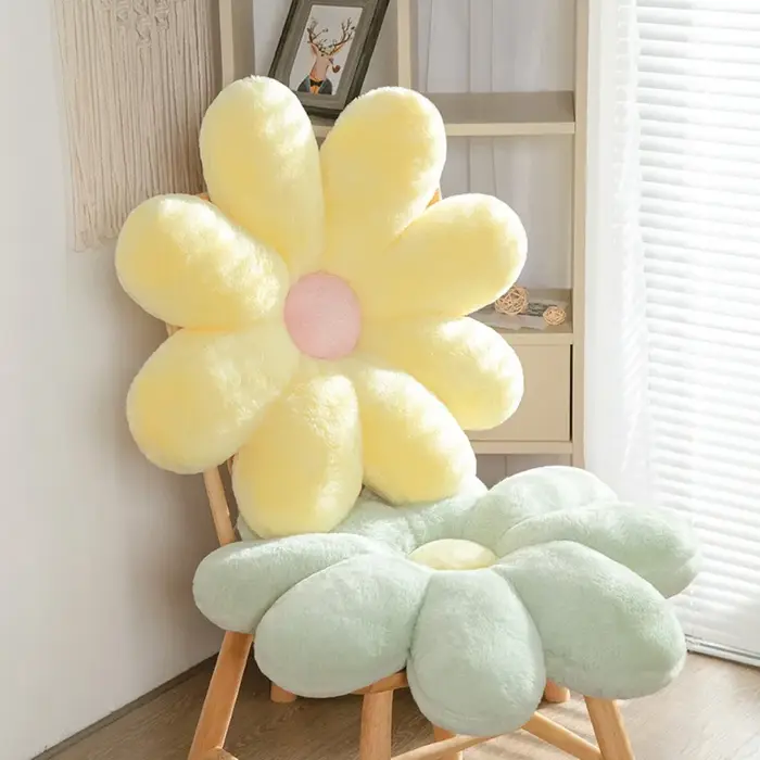 Coussin multifonctionnel en forme de fleur, moelleux, garni de coton PP, pétales doux, coussin de siège de voiture, coussin de canapé épaissi et doux pour la peau, pour étudiant