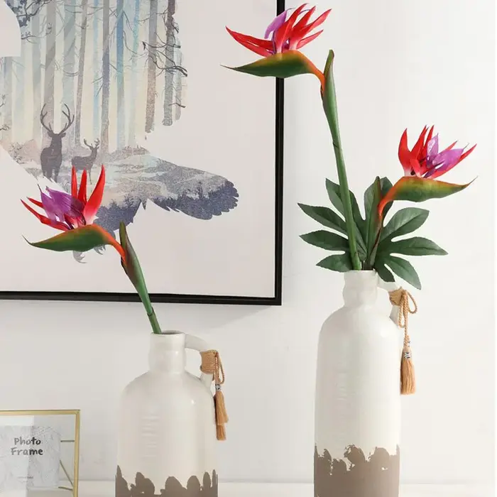 80cm nouvelle fleur artificielle haut de gamme unique branche paradis oiseau pour noël maison accessoires de fête de mariage faux décor de fleurs
