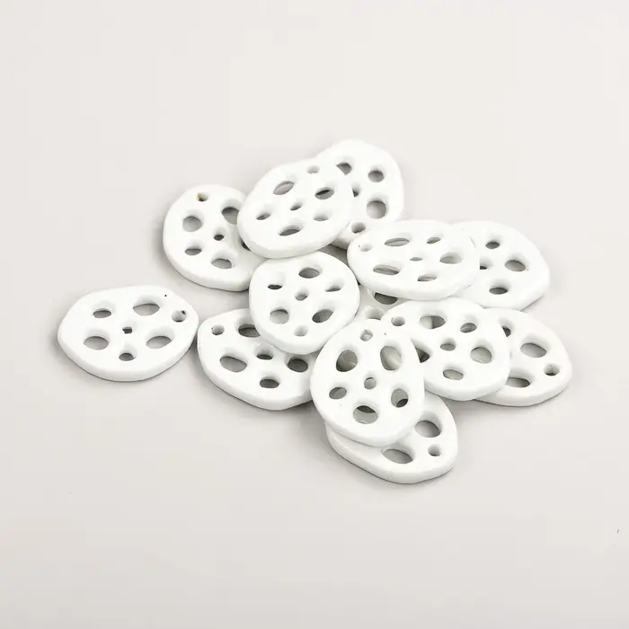 37 # Pendentif en céramique de racine de Lotus multicolore