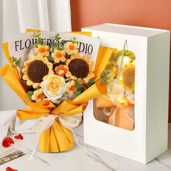 Bouquet de fleurs au crochet