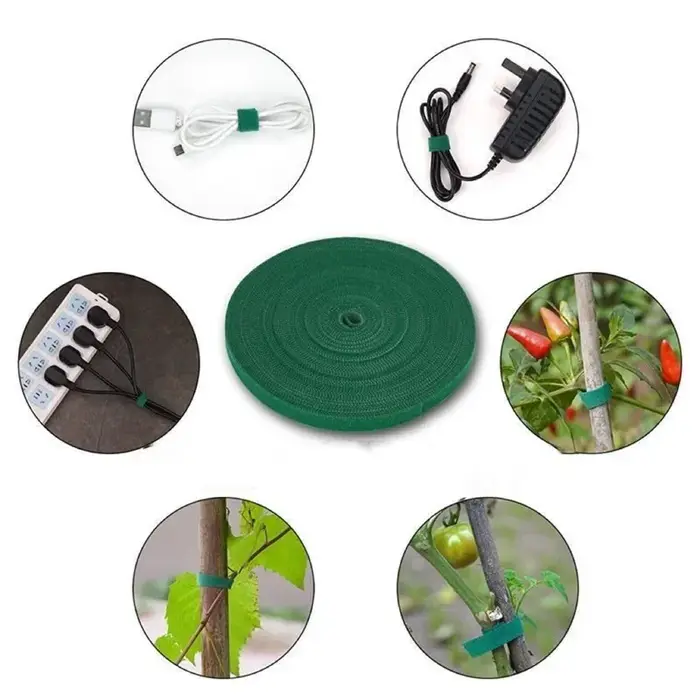Attache pour plantes auto-adhésive réglable