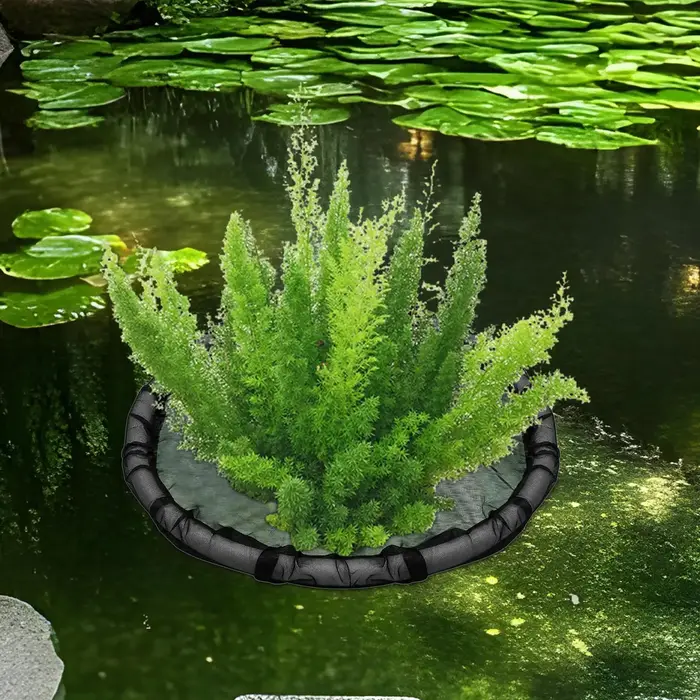 Île flottante ronde pour bassin, île flottante pour plantes, 17,7 pouces, protection des plantes pour bassin de jardin