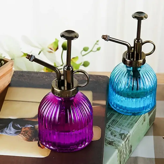 Abreuvoir de jardin en verre pour plantes et fleurs