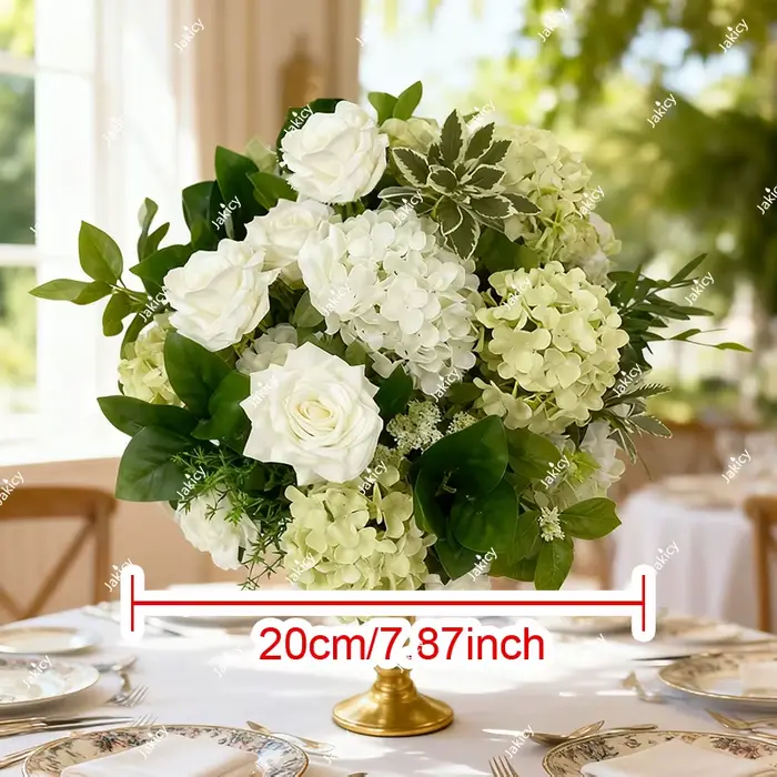Arrangement Floral d'hortensia vert, arc de fond de mariage, décoration suspendue, rangée de fleurs,