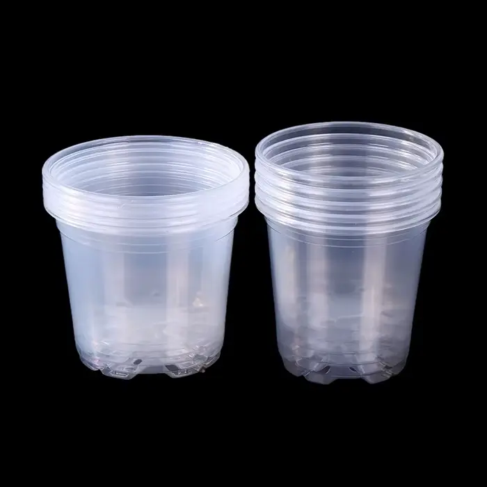 Pot de fleurs en plastique Transparent