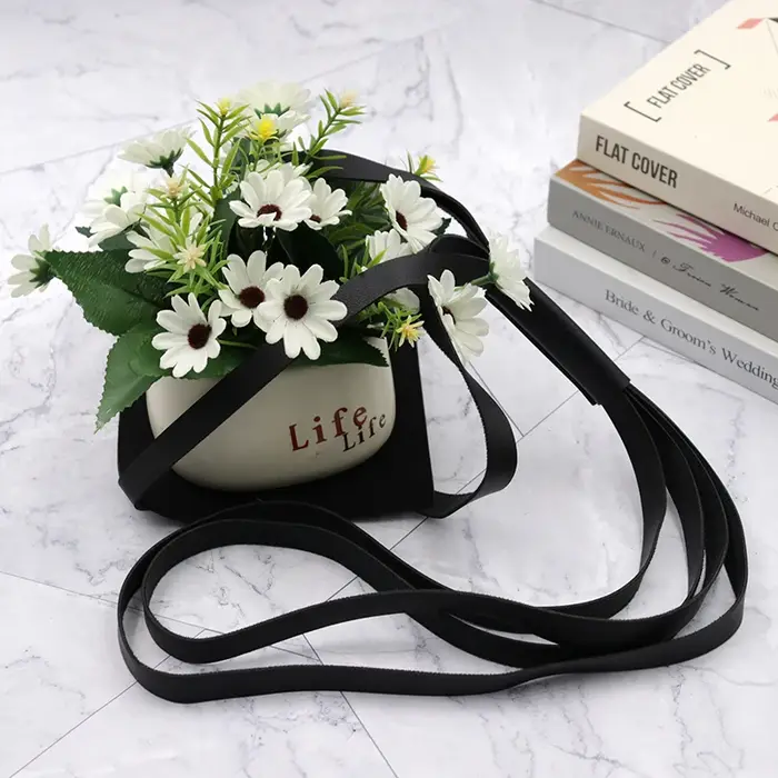 Présentoir en cuir PU pour intérieur et extérieur, support pour plantes, décoration de la maison